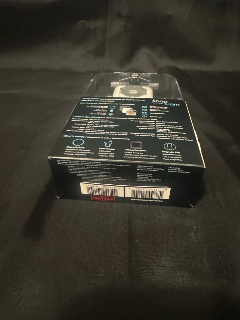 Snap Cam Wearable HD Camera - White with Aqua Accent